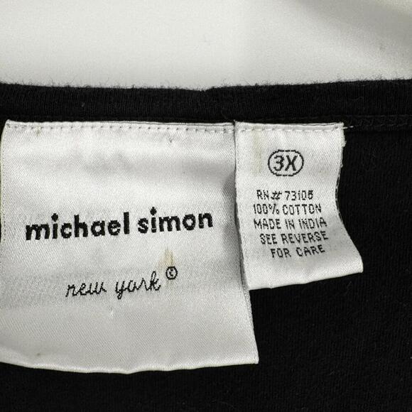 Michael Simon sweater vest womens 3x black palm tree flamingo beachy tropical - Picture 4 of 5